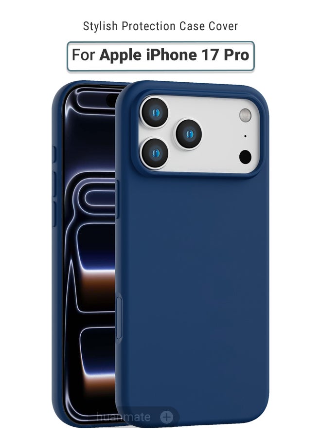 huanmate Apple iPhone 17 Pro Silicone Cover Blue - Premium 2.0mm TPU Silicon, Enhanced Camera Protection with Lens Shield, Shockproof & Water-Proof Cover for Apple iPhone 17 Pro - Image 1