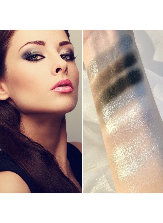 LZYLLS Black Smoky Eyeshadow Palettesilver Shimmer Grey Gold Brown Eyeshadow 9 Colorsglitter Matte Eyeshadow Palettelong Lasting Waterproof Pearl Eye Shadow Pallete Makeup Setwith Eyeshadow Brush（Set A) - Image 5