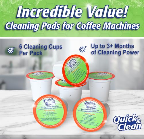 QUICK CLEAN Quick & Clean [6-Pack] Keurig Cleaning Pods - K Cup Cleaner Pod For Keurig - 2.0 Coffee Machine Compatible, Removes Stains, Non-Toxic and Eco-Friendly - Image 5