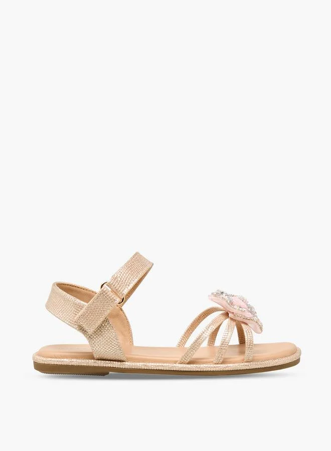 Celeste Girls Bow Embellished Flat Sandals