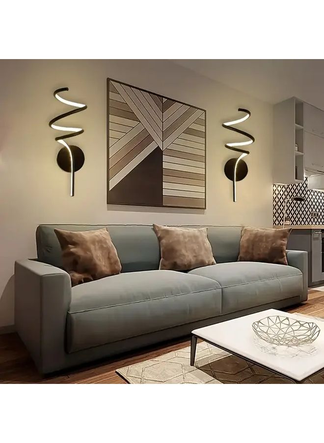 جولدن مودرن مصباح جدار LED 3 ألوان قابلة للتعديل مرآة ألومنيوم - Image 2