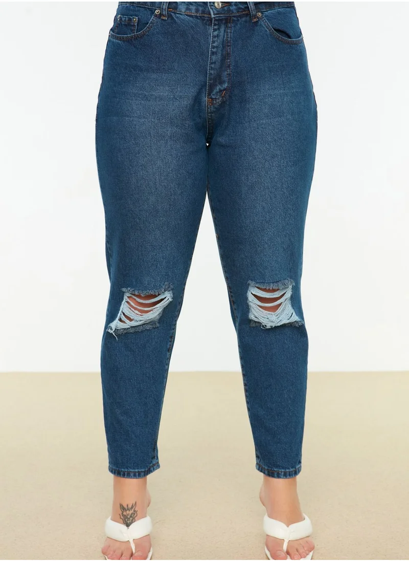 Trendyol Curve Distressed High Waist Jeans