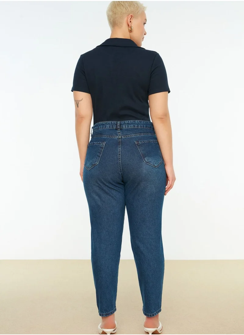 Trendyol Curve Distressed High Waist Jeans
