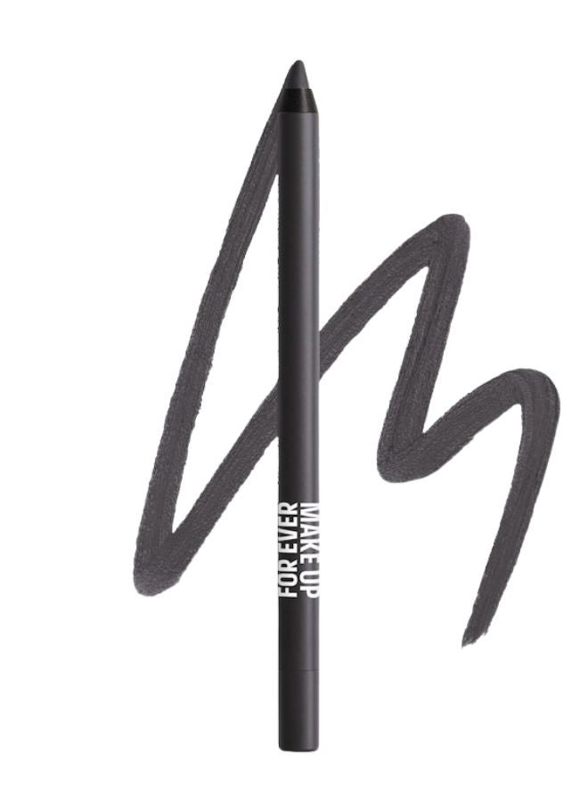 MAKE UP FOR EVER Aqua Resist Color Pencil Waterproof Eyeliner 02 Iron Gray – Dark Gray Long-Lasting Waterproof Eye Pencil, 0.04 oz / 1.2 g - Image 1