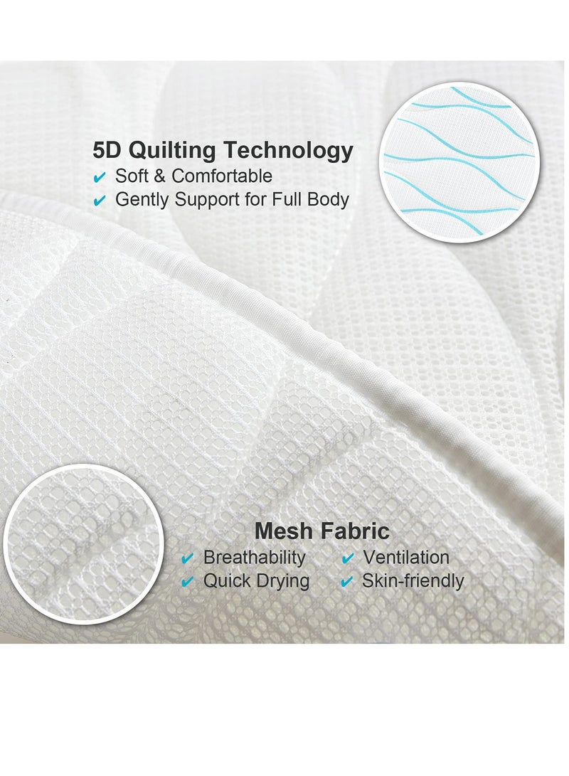 OMYSTYLE Full Body Bath Pillow, Bath Pillows for tub with Mesh Washing Bag & 21 Non-Slip Suction Cups, Spa Bathtub Pillow for Head Neck Shoulder and Back Support - 5D Air Mesh & Quick Drying  - Image 3