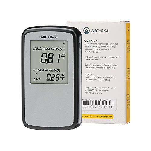 Airthings كاشف غاز الرادون المنزلي من Airthings Corentium 223 محمول، خفيف الوزن، سهل الاستخدام، يعمل ببطارية AAA (3) نسخة أمريكية، pCi/L - Image 5