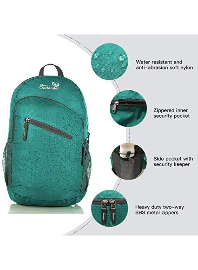 Outlander 20L/33L- Most Durable Packable Lightweight Travel Hiking Backpack Daypack (Dark Teal, 20L) - Image 5