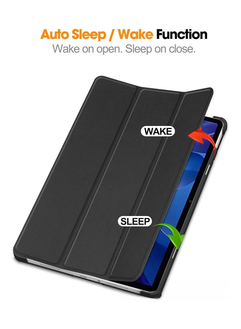 VKL Tablet Case Compatible with Xiaomi Redmi Pad 2 11 Inch 2025,Smart Tri-fold Leather Protective Case,Auto Sleep/Wake Function,Multi-angle Bracket (Black) - Image 2