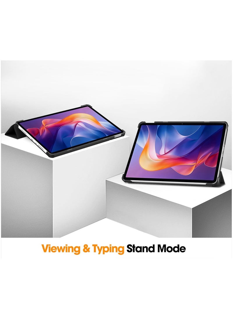 VKL Tablet Case Compatible with Xiaomi Redmi Pad 2 11 Inch 2025,Smart Tri-fold Leather Protective Case,Auto Sleep/Wake Function,Multi-angle Bracket (Black) - Image 3