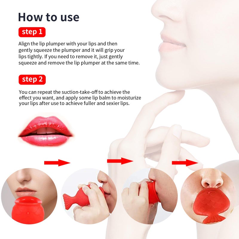 XPAPOV Lip Plumper Device Lip Filler Beauty Pump,Soft Material Pout Lips Enhancer Plumper Tool, Natural Pout Mouth Tool - Image 4