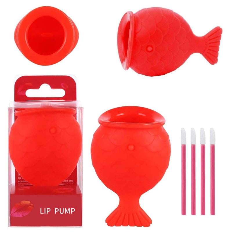 XPAPOV Lip Plumper Device Lip Filler Beauty Pump,Soft Material Pout Lips Enhancer Plumper Tool, Natural Pout Mouth Tool - Image 1