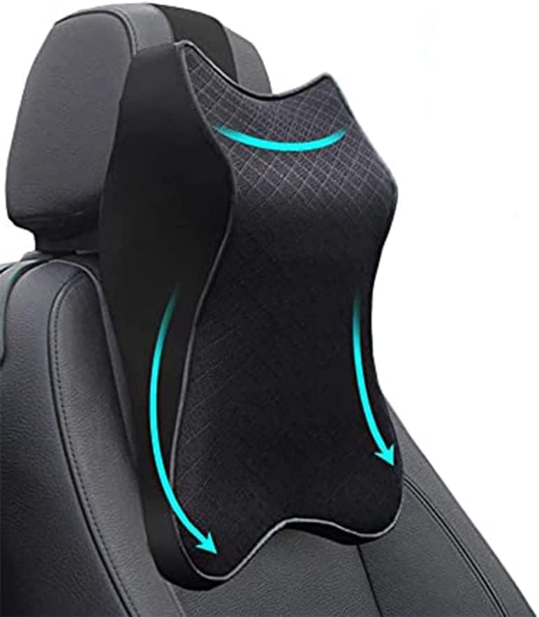 PRITASHA Car Seat Headrest Neck Rest Cushion Car Seat Neck Pillow 100 Pure Memory Foam Neck Pillow with Breathable Removable Cover Comfortable Ergonomic Pain Relief Neck Rest Cushion0S - Image 1