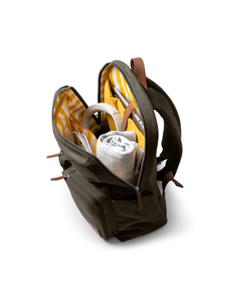 DailyObjects Clove Field Backpack (20L) | Casual Laptop Bag with Luggage Sleeve | Unisex Travel Backpack | Durable Canvas Material | Zippered Compartments with Pockets - Image 4