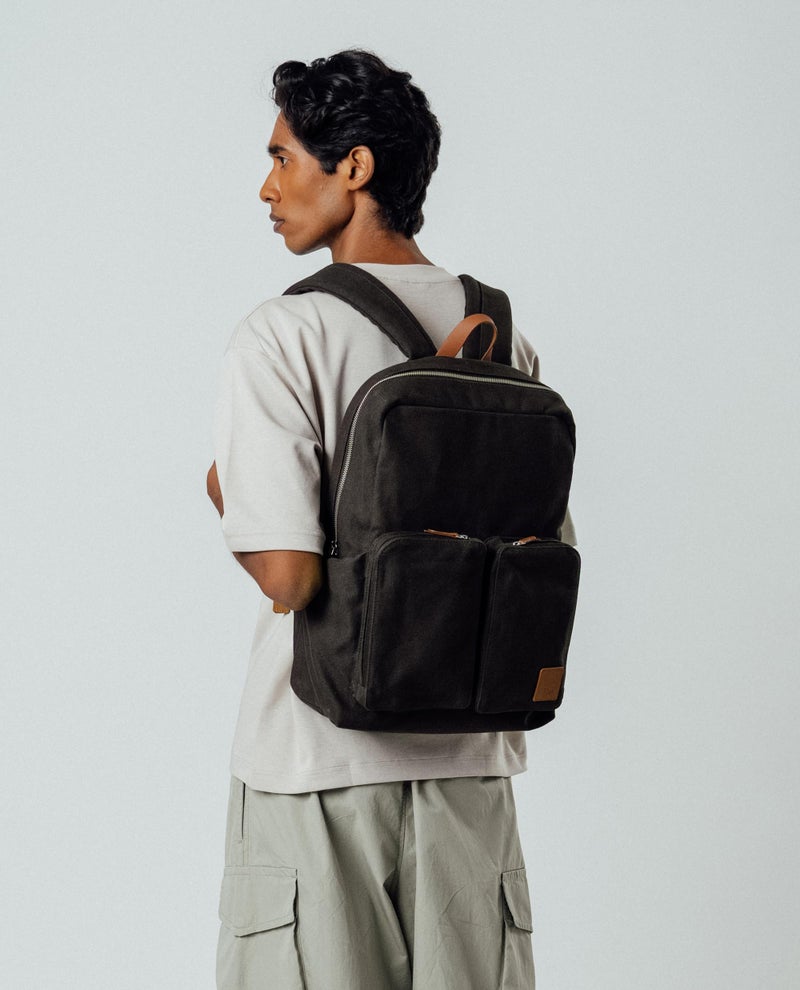 DailyObjects Clove Field Backpack (20L) | Casual Laptop Bag with Luggage Sleeve | Unisex Travel Backpack | Durable Canvas Material | Zippered Compartments with Pockets - Image 2