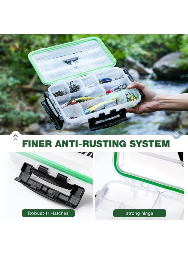 Ghosthorn Fishing Tackle Box Fishing Tackle Storage 3600 Tackle Boxes Clear Plastic Organizer Tackle Box with Removable Dividers Tackle Box Trays for Lures 2 Pack Storage Box - Image 5