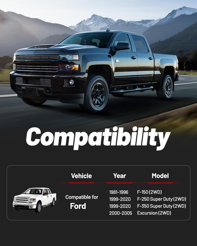 EVIL ENERGY مجموعة رفع مستوى أمامية EVIL ENERGY 2" متوافقة مع 1981-1996 F150 2WD، 1999-2020 F250 F350 سوبر ديوتي 2WD، 2000-2005 إكسبيديشن 2WD، فواصل زنبرك دعامة 2 بوصة مع موسعات دبابيس 3/4" سوداء - Image 2