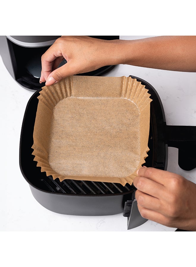 Air Fryer Disposable Liners, 150pcs Non-Stick, Waterproof Paper Liner for Air Frying, Baking, Compatible with Nutricook Air Fryer Mini 3.3L, Air Fryer 2 3.6L & Essentials 5.2L, 16cm, Square