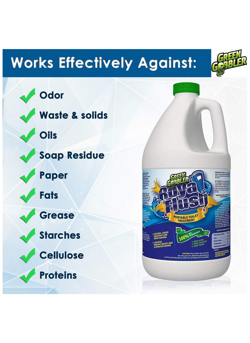 GREEN GOBBLER - Portable Toilet Porta Potty Chemical Waste DIGESTANT & DEODORIZER - 1 Gallon/Fresh Scent (Up to 42 Doses per Gallon) - Image 1