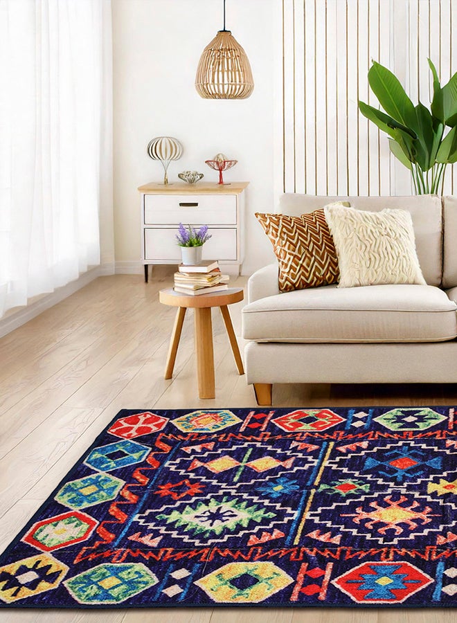 Status سجاد حالة لعرفة المعيشة|(الحجم) سجادة مطبوعة لتزيين غرفة المعيشة|قاعدة مضادة للانزلاق لأساسيات المنزل|سجاد بوهيمي لعرفة المعيشة (عتيق 407)، بوليستر، متعدد الألوان، مستطيل - Image 1