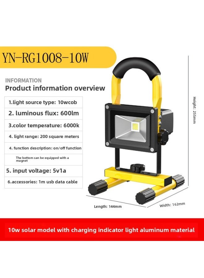 Manufacturer Work Light Portable Satchel Emergency Light Led Charging Outdoor Engineering Lighting Large Capacity Construction Site Floodlight 