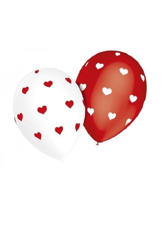 Qualatex - Assorted Red & White 11 inch Balloon 50ct - Image 1