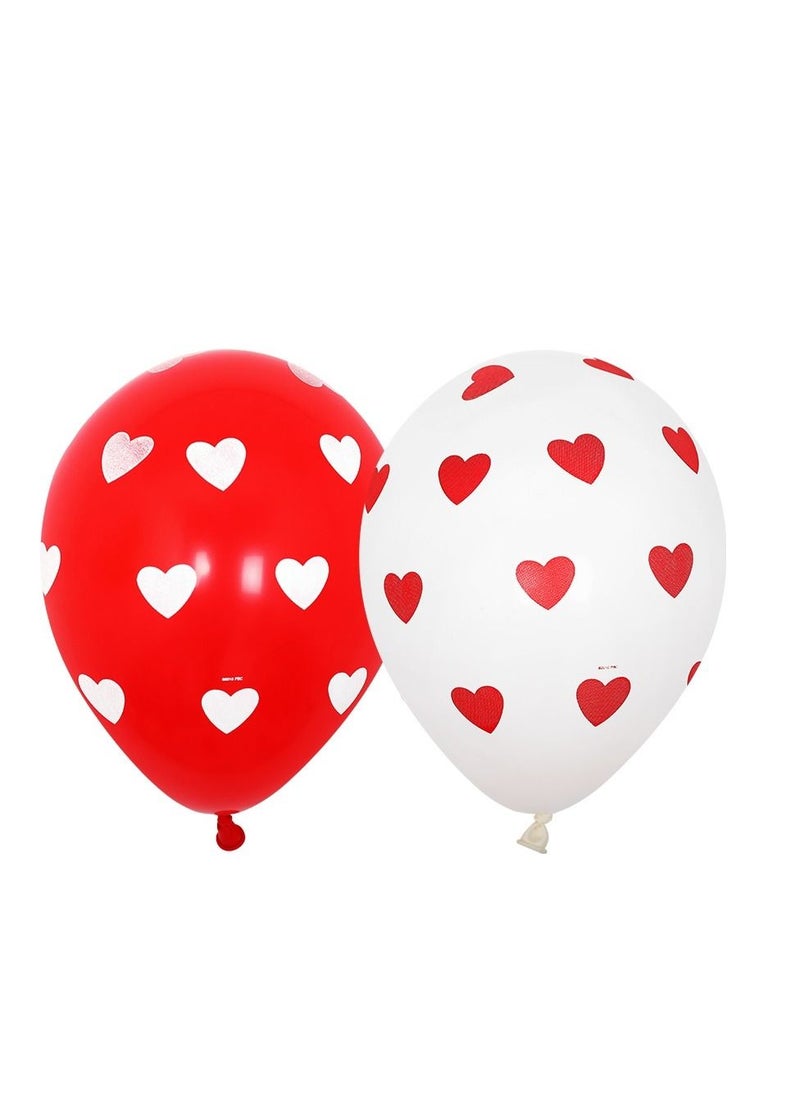 Qualatex - Assorted Red & White 11 inch Balloon 50ct - Image 1
