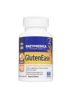 GlutenEase, Food Intolerance Digestive Aid, Defense Against Hidden Gluten Meals, 60 Capsules (FFP)