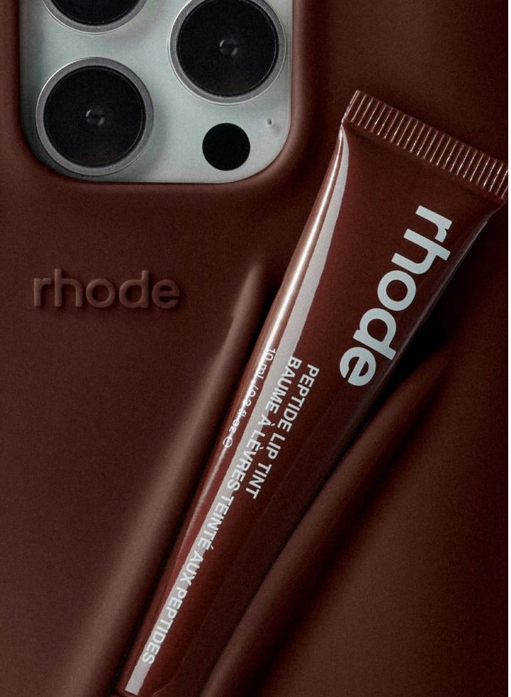 rhode 15 Pro Max Silicone Lip Holder for Cell Phone,(case only) Lip Gloss Adhesive Sleeve for Phone, Lip Holder Stick-on Phone Case, Back Stick On Holder for iPhone 15 pro Max Espresso color - Image 5