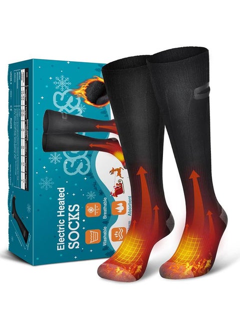 USB Rechargeable Heated Socks Electric Heating Socks Foot Warmers 3 Temperature Setting Heated Socks for Hiking Skiing Camping Cycling