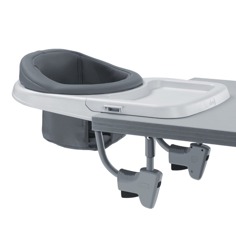 Chicco FastLock 360 Rotating Hook-On High Chair, Portable High Chair for Babies and Toddlers, Sets up in Seconds | Charcoal/Grey - Image 1