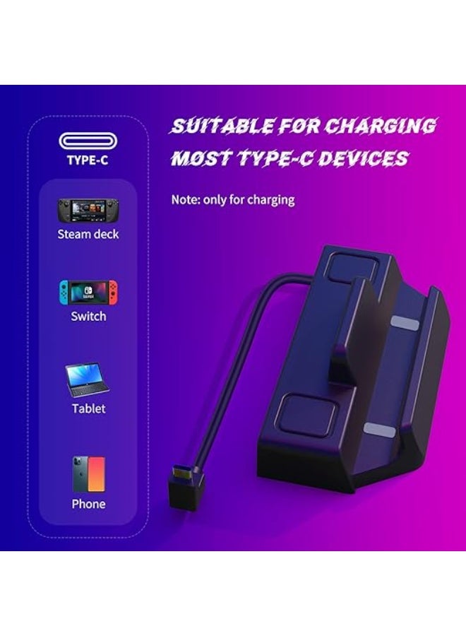 5-in-1 Docking Station for Handheld Consoles, 4K@30Hz HDMI, 45W Charging, 3 USB 3.0 Ports, Portable Stand for TV Connection - Image 2