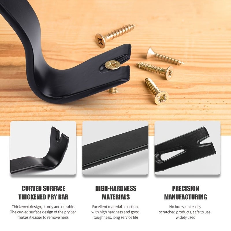 New Nail Puller Set B Multifunctional Pry Bar For Wooden Box Opening Wall Concrete Nail Removal Woodworking Demolition Tool Household Hand Tool Labor Saving Removal Tool For Construction And Decoration - Image 4