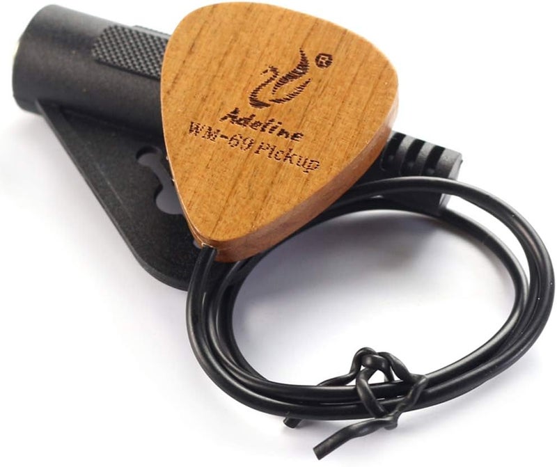 Adeline Ukulele pickup transducer, It's suitable for Classical Acoustic Guitar Violin Viola Banjo Mandolin Ukulele Uke Cello， can "eq" the sound with placement front,side,back etc. (Heart) - Image 1