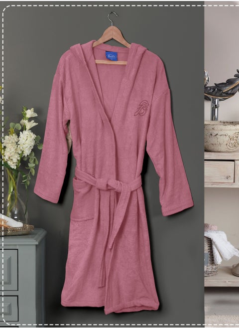 Cotton bathrobe with a pocket &head cap for unisex, 100% Egyptian cotton, ultra-soft, highly water-absorbent, color-fast and modern, ideal for daily use, resorts and spas 3XL