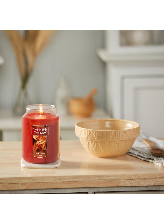 Yankee Candle Cinnamon Stick Scented Premium Paraffin Grade Candle Wax with up to 150 Hour Burn Time, Large Jar - Image 3