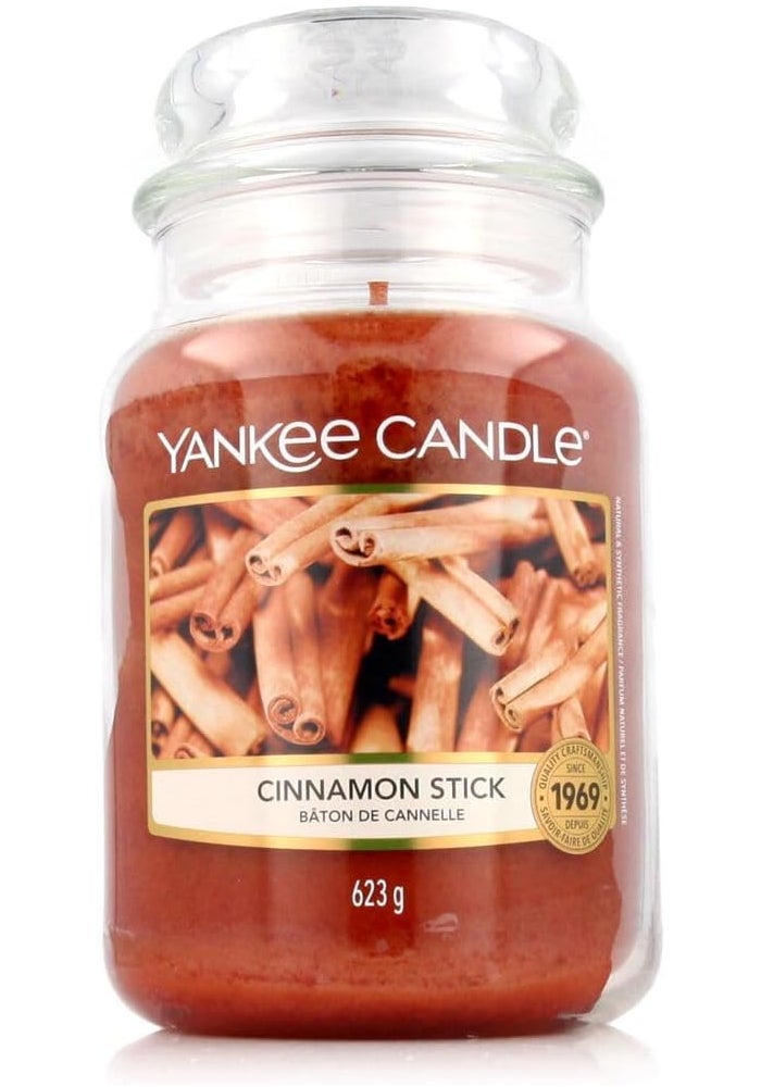 Yankee Candle Cinnamon Stick Scented Premium Paraffin Grade Candle Wax with up to 150 Hour Burn Time, Large Jar - Image 1