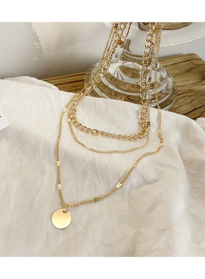 قلادات طبقات مطلية بالذهب عيار 14 قيراطا للنساء مجموعة قلادة ذهبية ، رابط كوبي ، سلسلة ثعبان ، سلاسل طبقات مشبك ورق ، حبل ملتوي وسلسلة ملتوية ، قلادة طبقات عصرية - Image 4