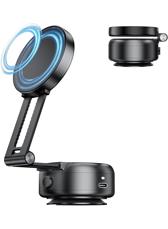 Green Tiger Vacuum Double-Sided Car Phone Holder, 2025 Invention Automatic Suction, Lightweight & Foldable Mobile Holder for Car with 24 Strong Magnets, Phone Holder for Car for Phone 12 13 14 15 16 - Image 1