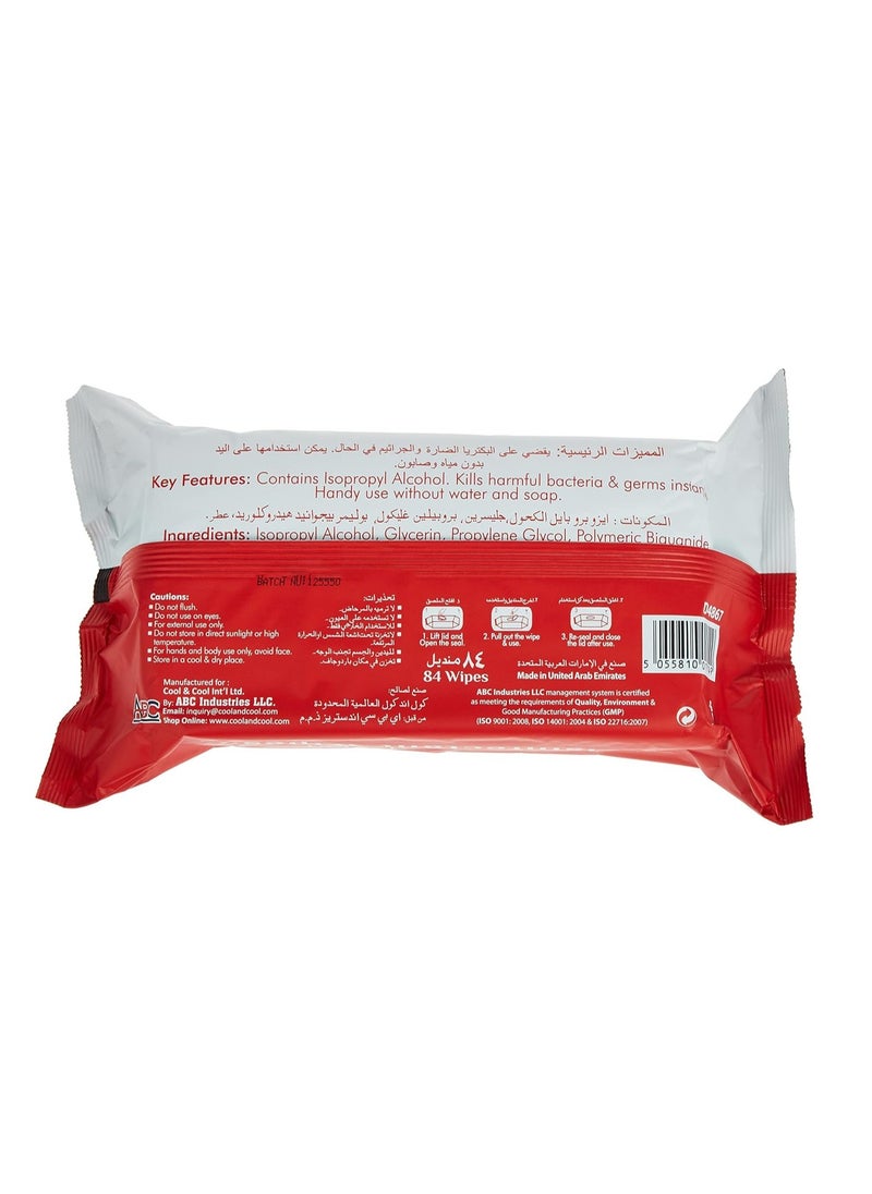 Cool & Cool Disinfectant Wipes 4 x 84 Wipes  - Image 2