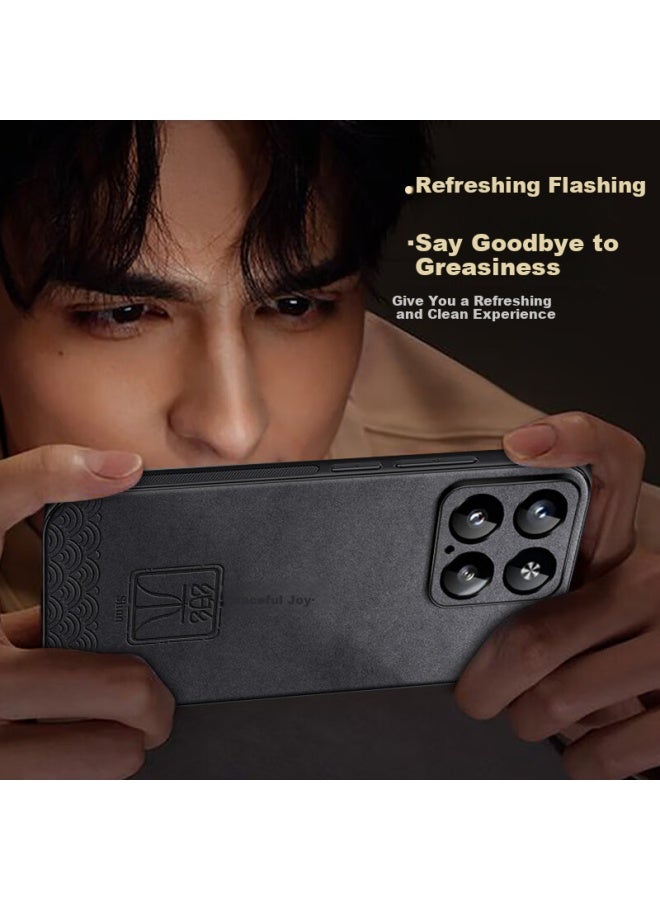 Shangsu, Suitable For Xiaomi 15 Phone Case, Xiaomi 15 Protective Cover, Mi Lens Full Protection, Chinese Style Simple Creative, Shockproof, Light Luxury National Trend, Sheepskin Outer Shell, For Women And Men, Peace And Joy - Image 1