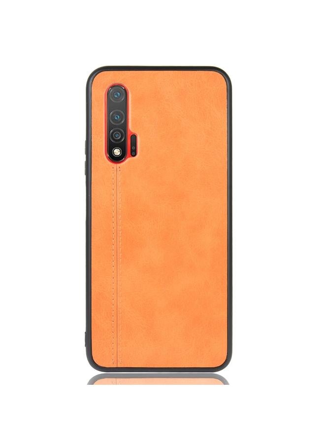 S-TOP Case For Huawei Nova 6 Shockproof Sewing Cow Pattern Skin PC + PU + TPU Case - Image 2