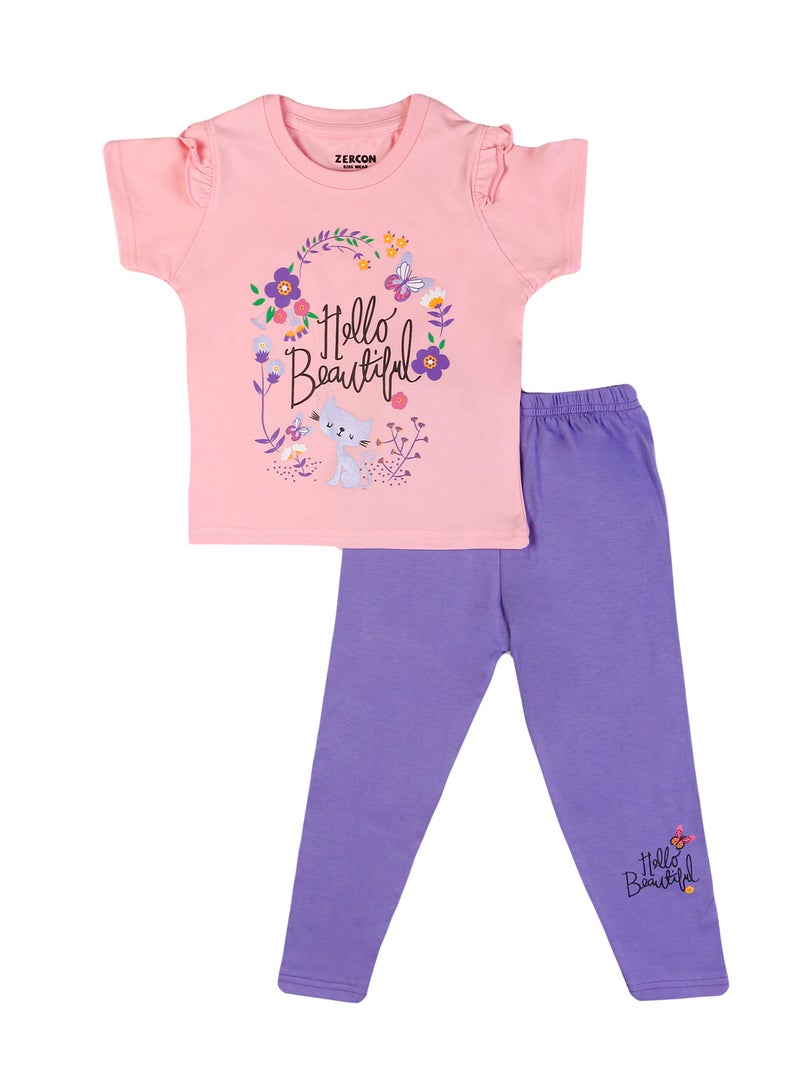 Zercon Summer Pajama Set for Girls - Summer Set for Girls - Image 1