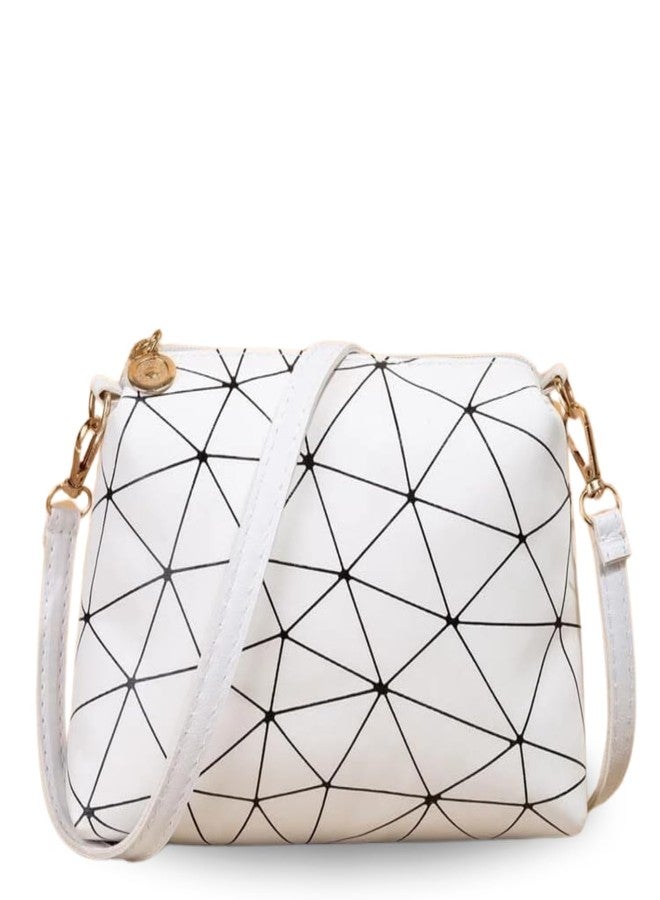 LIKE STYLE Latest Spider Printed Sling bag for women ladies girls adjustable and detachable strap | women's sling bag | PU rexine crossbody bag | hand purse (White) - Image 1