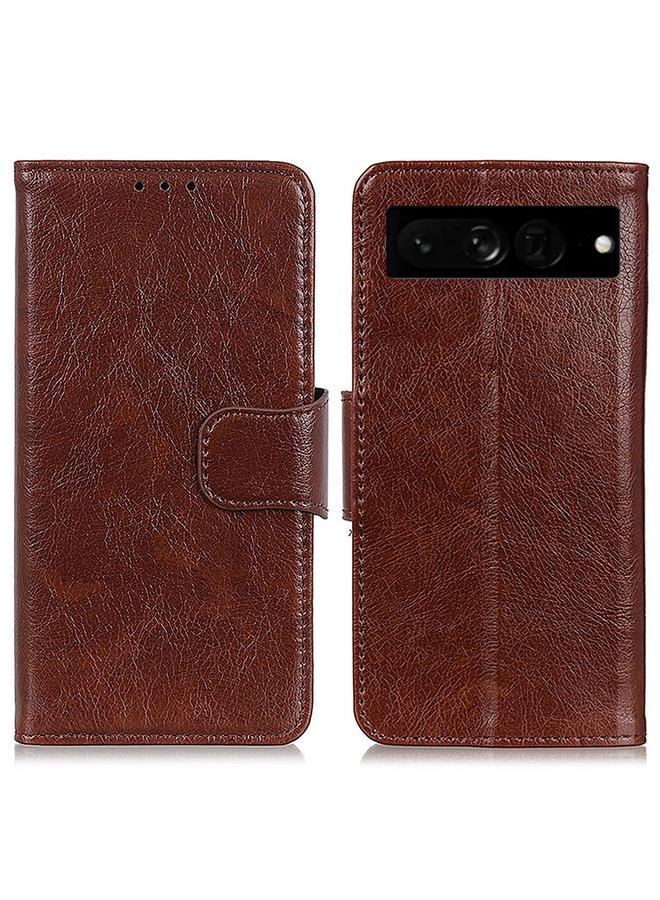 زبون جراب هاتف Google Pixel 7 Pro 5G من جلد النابا الملمس مع غطاء قابل للطي أفقيًا - Image 2