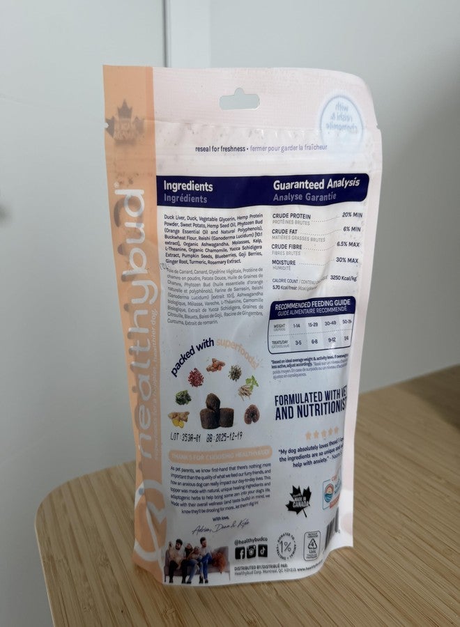 healthybud Calming Aid, Natural Duck Dog Treats & Toppers for Stress Relief - Dog Separation Anxiety, Stress Reduction, Aggression Relief - Support Calm, Immunity Health (4.6 Ounces) - Image 3