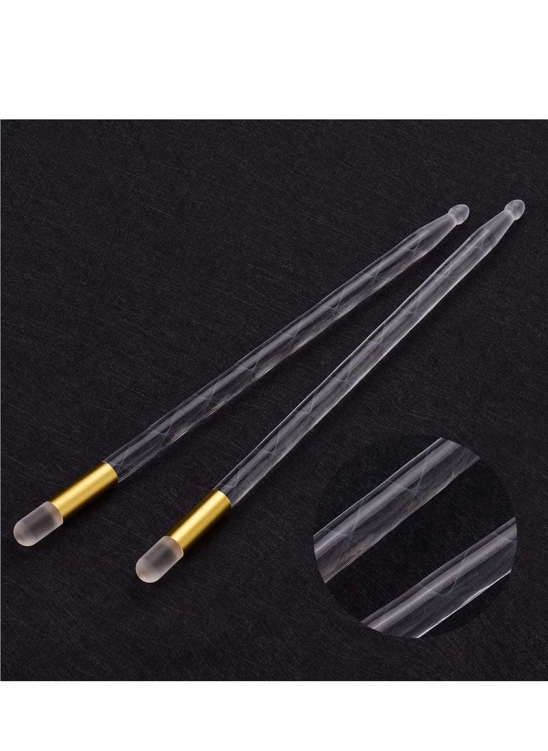 KASTWAVE "عصا طبل مضيئة من الأكريليك 5A LED، تتوهج في الظلام على المسرح، هدايا الطبالين، عصي طبل بلاستيكية مضيئة للبالغين، عصي طبل شخصية مضيئة ومشرقة (زوج واحد)"  - Image 5
