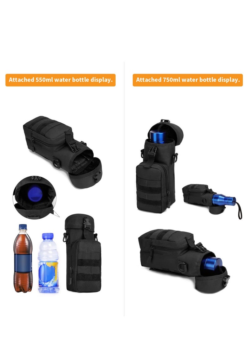 Excefore Tactical Water Bottle Bag for Hiking, Camping, Stay Hydrated on the Go Kettle Canteen Bag Pack Crossbody Bag(800/1000ml)  - Image 3