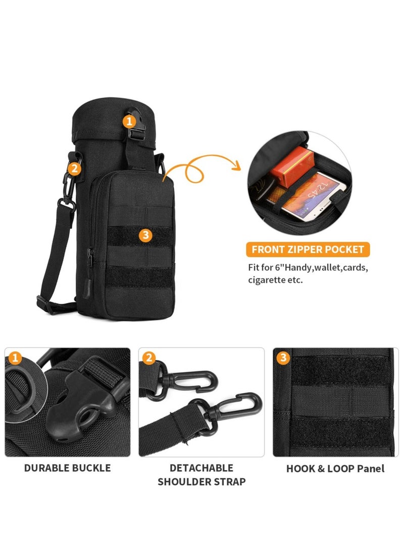 Excefore Tactical Water Bottle Bag for Hiking, Camping, Stay Hydrated on the Go Kettle Canteen Bag Pack Crossbody Bag(800/1000ml)  - Image 5