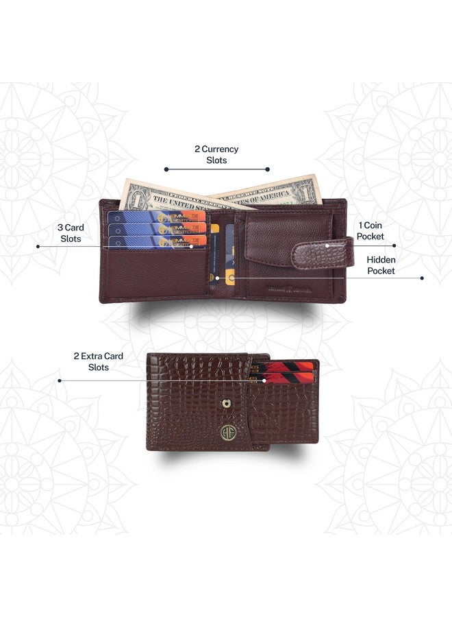 HAMMONDS FLYCATCHER مجموعة هدايا محفظة جلدية هاموندز فلاي كاتشر - هدايا زواج للزوجين زوج وزوجة - محفظات محمية بتقنية RFID للرجال والنساء، مع فتحات متعددة للبطاقات - بني بريان - Image 3