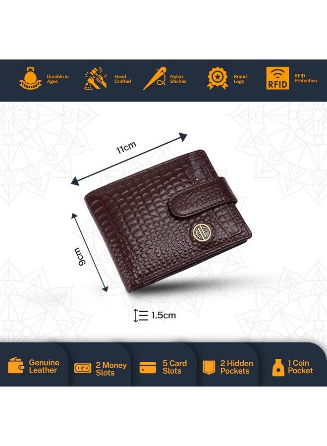 HAMMONDS FLYCATCHER مجموعة هدايا محفظة جلدية هاموندز فلاي كاتشر - هدايا زواج للزوجين زوج وزوجة - محفظات محمية بتقنية RFID للرجال والنساء، مع فتحات متعددة للبطاقات - بني بريان - Image 2